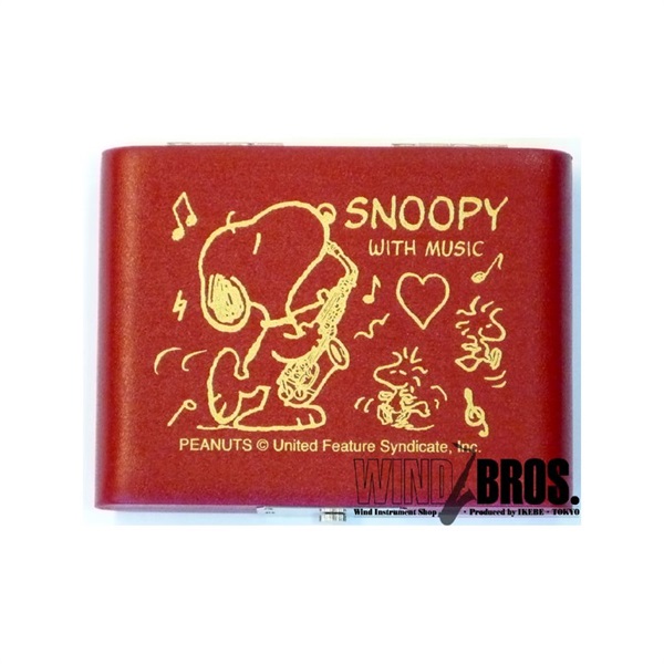 SNOOPY WITH MUSIC スヌーピーウィズミュージック アルトサックス用リードケース 5枚入 レッド&ゴールド 5枚入 [SAS-05R]