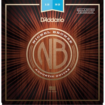 D’Addario Nickel Bronze Wound Acoustic Guitar Strings [NB1252BT/Light， 12-52]