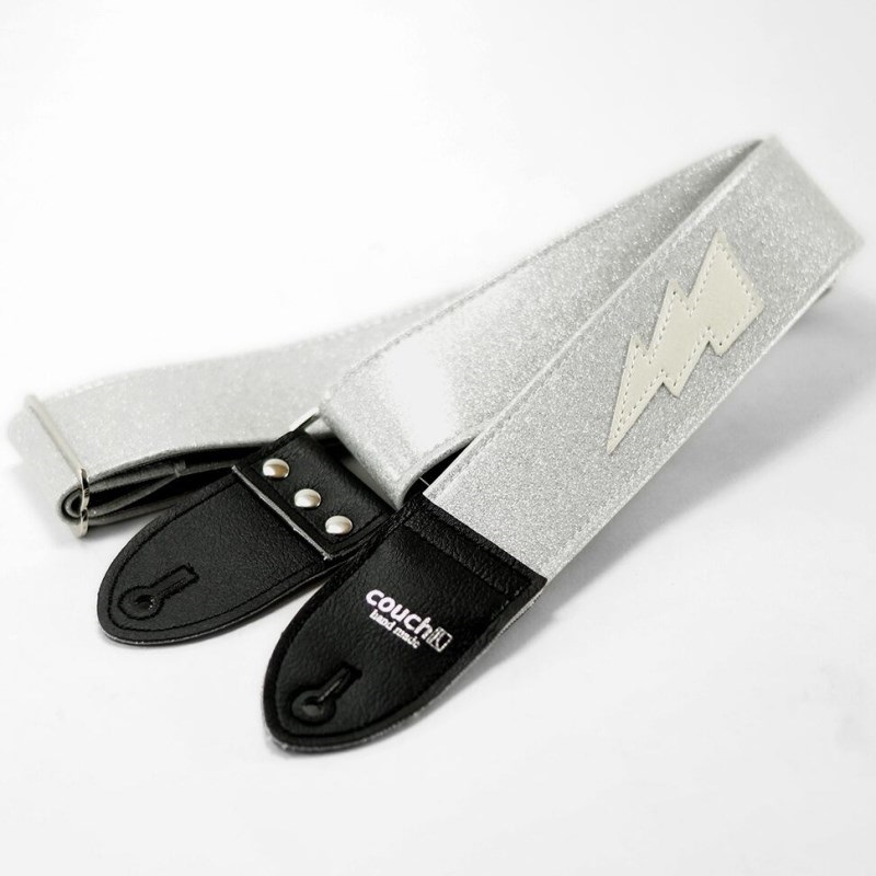 Couch Guitar Strap SilverSparkle Lightning Bolt/WH ｜イケベ