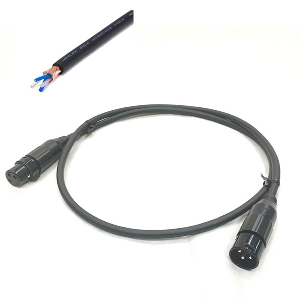 MOGAMI 2534 XLR 黒/1.5m【assy by oyaide・XLR(F)-XLR(M)】【お