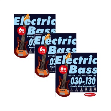 Electric Bass Strings イケベ弦 6弦エレキベース用 030-130 [Regular Light Gauge for 6ST/IKB-EBS-30130] ×3セット