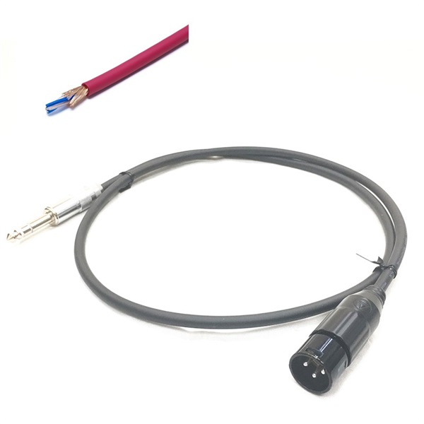 MOGAMI 2534 TXM 赤/1.0m【assy by oyaide・TRS-XLR(M)】【受注生産品