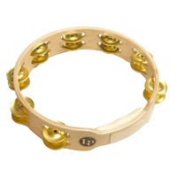 LP382-B [10 Wood Tambourine Double Row with Brass Jingles]※お取り寄せ品