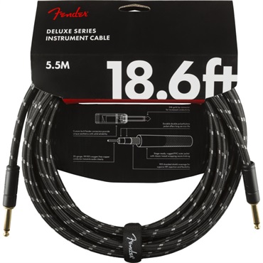 【創業50周年大決算SALE】 Deluxe Series Instrument Cable Straight/Straight 18.6' (Black Tweed) (#0990820080)