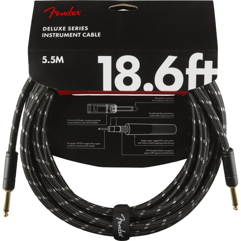 Deluxe Series Instrument Cable Straight/Straight 18.6' (Black Tweed) (#0990820080)の商品画像