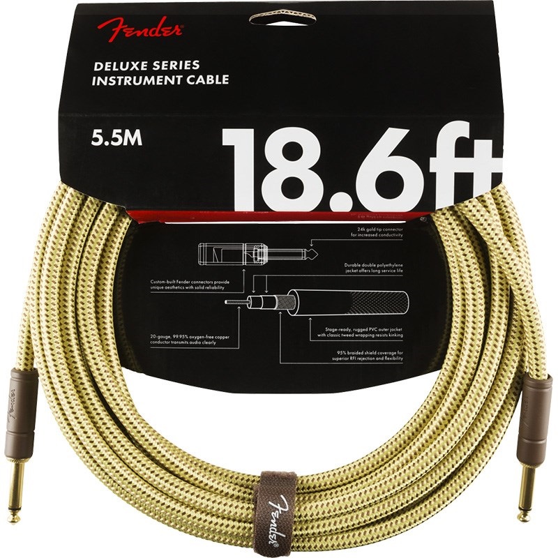 Deluxe Series Instrument Cable Straight/Straight 18.6' (Tweed) (#0990820081)の商品画像