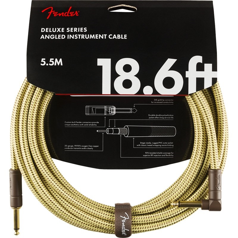 Deluxe Series Instrument Cable Straight/Angle 18.6' (Tweed) (#0990820082)の商品画像