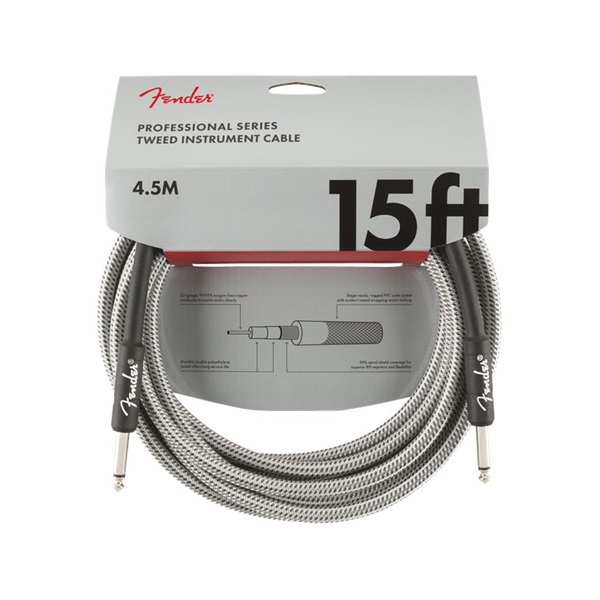 Professional Series Instrument Cable 15' (White Tweed)の商品画像