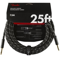 【創業50周年大決算SALE】 Deluxe Series Instrument Cable Straight/Straight 25' (Black Tweed)