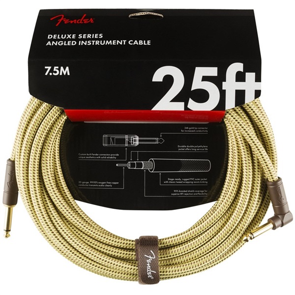 Deluxe Series Instrument Cable Straight/Angle25' (Tweed)の商品画像