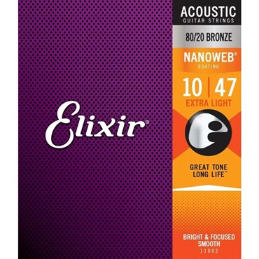 Acoustic 80/20 Bronze with NANOWEB Coating #11002 (Extra Light/10-47)