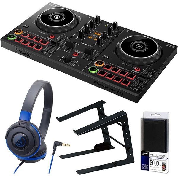 DDJ-200 + ATH-S100BBLヘッドホン + PCスタンド付属 DJ初心者セット【ご購入特典 / DJアプリ紹介マンガ「マンガで学べる！rekodbox」プレゼント！】【無償ダウンロード版rekordbox対応】の商品画像