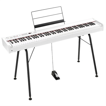 (台数限定特典・純正ピアノダストカバーDC-P1付)DIGITAL PIANO D1 WH(ホワイト)＋専用スタンド「ST-SV1-BK」セット【沖縄・離島送料別途見積】