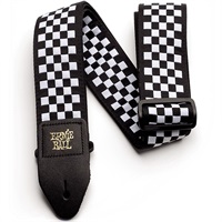 Black and White Checkered Jacquard Guitar Strap [#P04149]