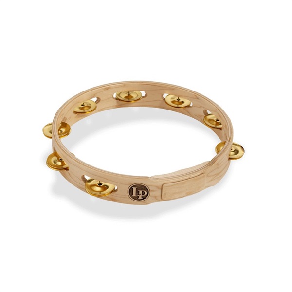 LP エルピー ウッドタンバリン 10インチ 木製 LP381-B LP LP381-B [Accent Single Row Wood Tambourine 10 - Brass Jingles