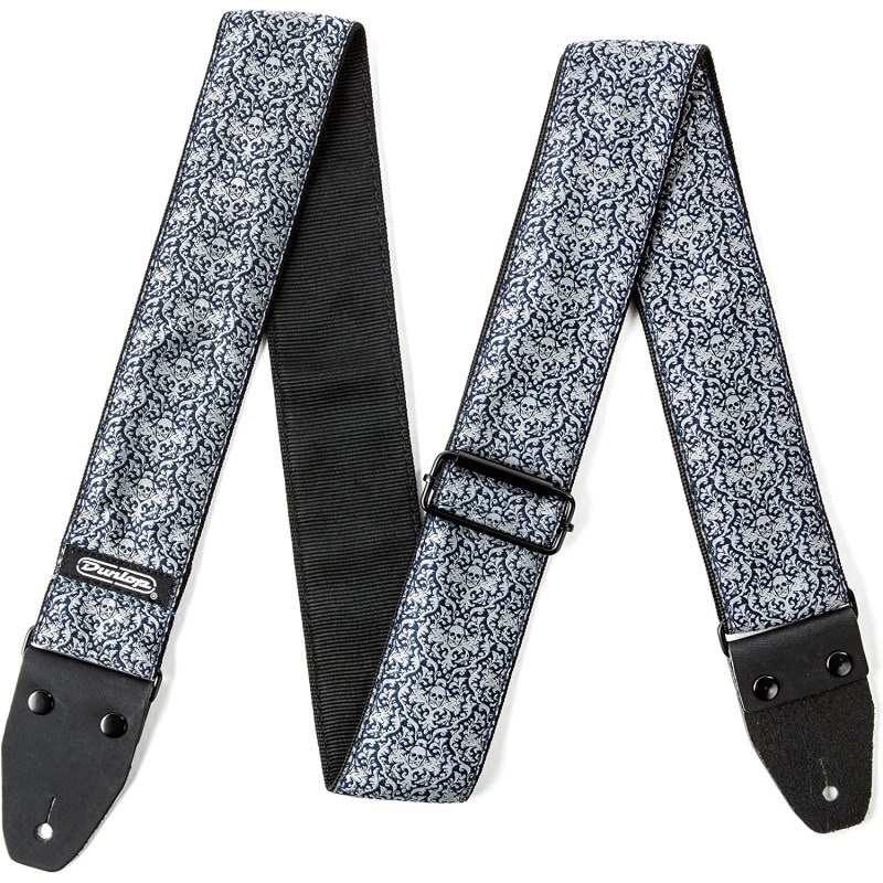 Dunlop (Jim Dunlop) JACQUARD FLEURS DE SKULL STRAP (D67-15
