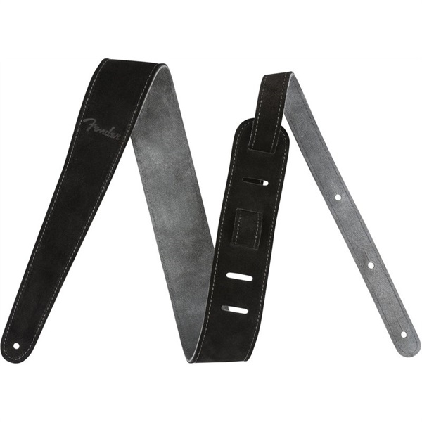 家紋　ストラップ Fender USA REVERSIBLE SUEDE STRAP (Black/Gray) (#0990691006