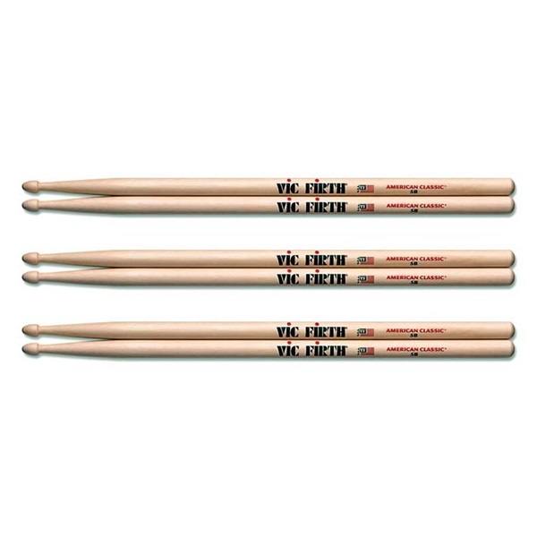 VIC FIRTH VIC-5B 3ペアセット[American Classic 5B × 3pr]