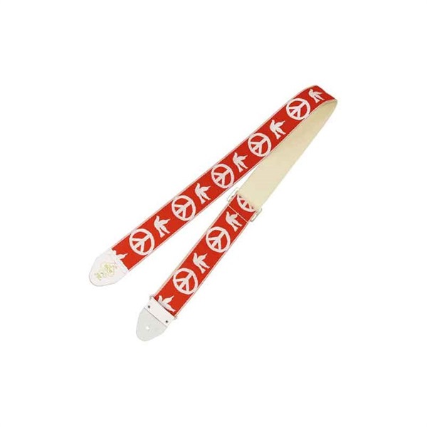 D'andrea Ace Guitar Straps ACE-6 RED (Peace-Dove)