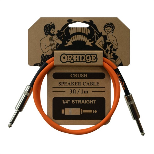 Orange CRUSH Speaker Cable 3ft/1m 1/4 Straight [CA040]