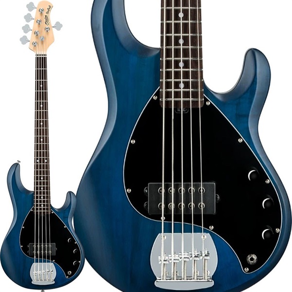 Sterling by MUSICMAN S.U.B. Series Ray5 (Trans Blue Stain/Rosewood 