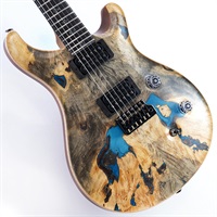 Private Stock #8474 Custom24 Buck-eye Burl with Blue Pearl Resin