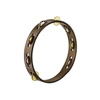 TA1VM-WB [Vintage Wood Tambourine， Dual-Alloy Jingles / 1 row]