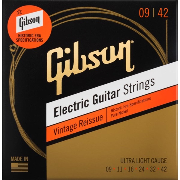 Gibson 【創業50周年大決算SALE】 Vintage Reissue Electric Guitar Strings (Ultra Light) [SEG-HVR9]