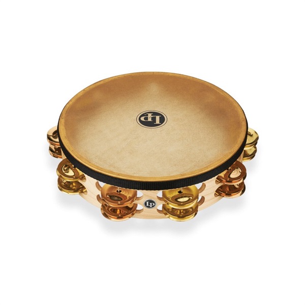 LP LP384-BB [Pro Double Row Headed Tambourine 10 - Brass/Bronze