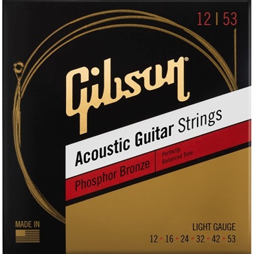 Gibson 【激得GWセール】Phosphor Bronze Acoustic Guitar Strings [SAG-PB12 Lights]