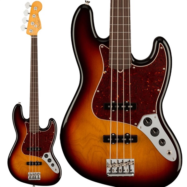 American Professional II Jazz Bass FRETLESS (3-Color Sunburst/Rosewood)の商品画像