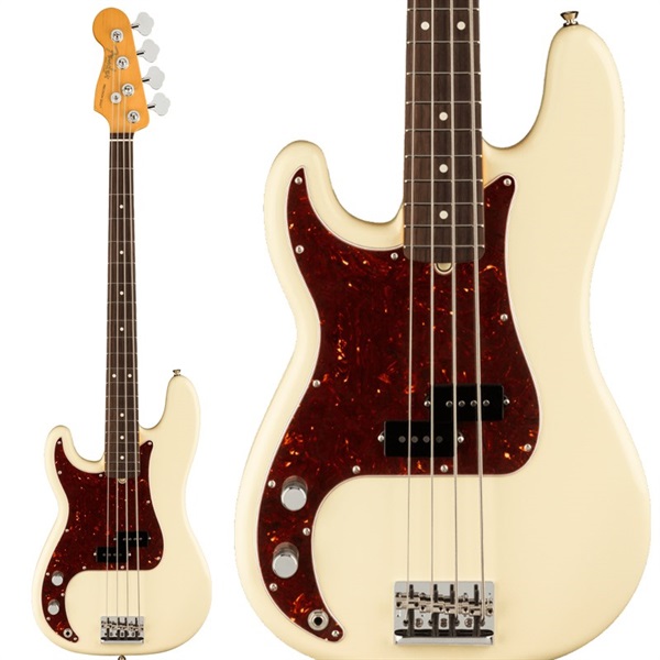 【入荷待ち、ご予約受付中】 American Professional II Precision Bass LEFT-HAND (Olympic White/Rosewood)の商品画像