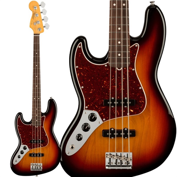 American Professional II Jazz Bass LEFT-HAND (3-Color Sunburst/Rosewood)の商品画像