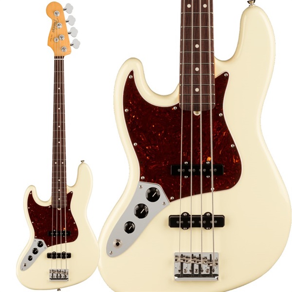 American Professional II Jazz Bass LEFT-HAND (Olympic White /Rosewood)の商品画像