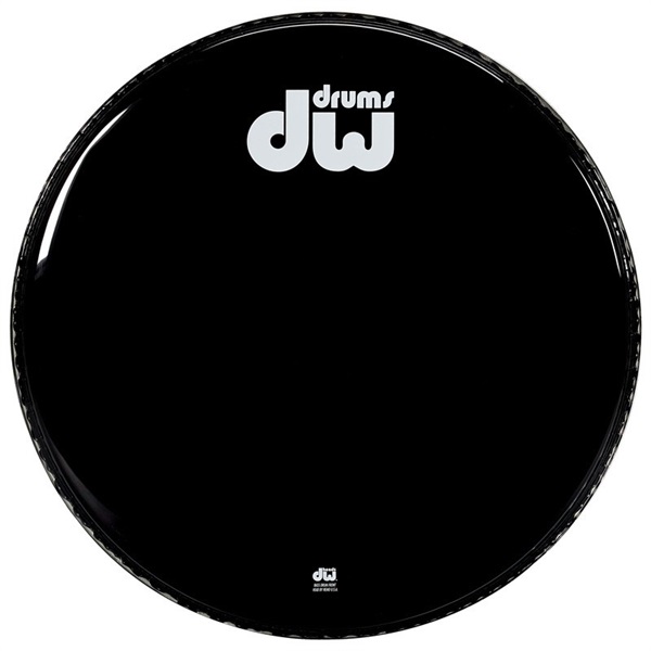 dw DRDHGB22KNV [Single Ply Gloss Black Non-Vented Bass Drum Head / 22inch]