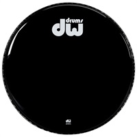 DW-DH-GB22KNV [Single Ply Gloss Black Non-Vented Bass Drum Head 22]【お取り寄せ品】