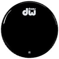 DRDHGB20KNV [Single Ply Gloss Black Non-Vented Bass Drum Head / 20inch]