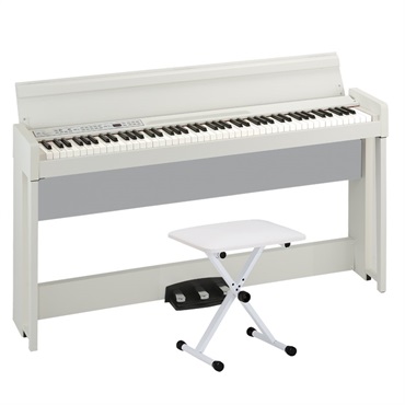KORG C1 Air WH(ホワイト)+X型イスセット・お手入れクロスつき！【代引不可】【沖縄・離島送料別途見積】