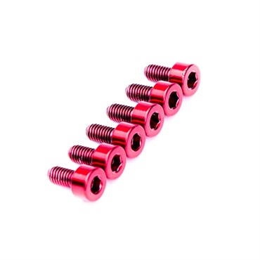 【夏のボーナスセール】 Titanium Saddle Mounting Screw Set (6) - RED