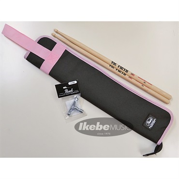 Pearl PSC-STBCN カラー：ピンク(PI） + K-080 [Tuning Key] + VIC FIRTH VIC-5A [Drum Stick]