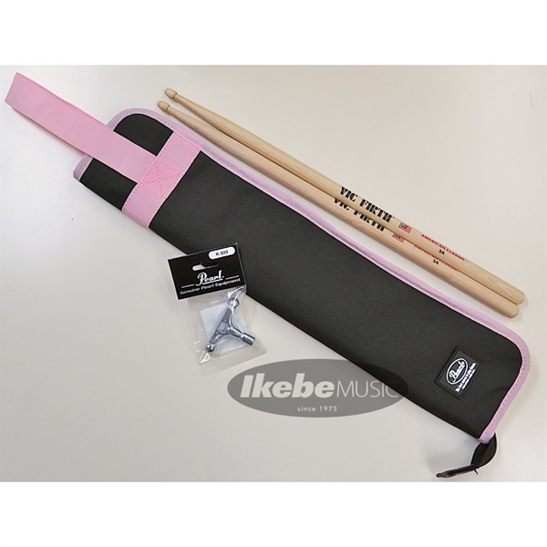 Pearl PSC-STBCN カラー：ピンク(PI） + K-080 [Tuning Key] + VIC FIRTH VIC-5A [Drum Stick]
