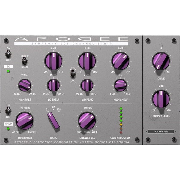 APOGEE Symphony ECS Channel Strip (アポジー)(ソフトウェア)(オンライン納品)(2時間以内に納品)