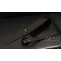 Handmade Leather Straps Leather & Suede Series 2.5inch Standard Tail 【 Black / Black 】