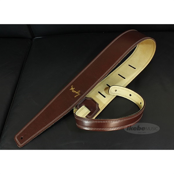 Handmade Leather Straps Leather & Suede Series 2.5inch Standard Tail 【 Dark Chocolate / Cream 】の商品画像