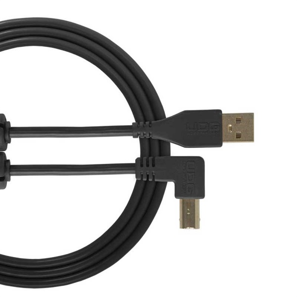UDG Gear U96001YL Cavo USB 2.0 C To B Ottimizzato Audio - 1.5m Giallo Con Ferrite E Cinghia
