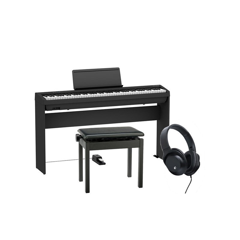 Roland FP-30X-BK + 専用スタンド + 純正ダンパーペダルセット + 高低自在イスセット【ヘッドホン・お手入れクロス付】【沖縄・離島送料別途見積】(電子ピアノ)