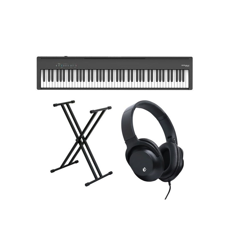 Roland FP-30X-BK + X型スタンドセット【ヘッドホン・お手入れクロス付】【沖縄・離島送料別途見積】(電子ピアノ)