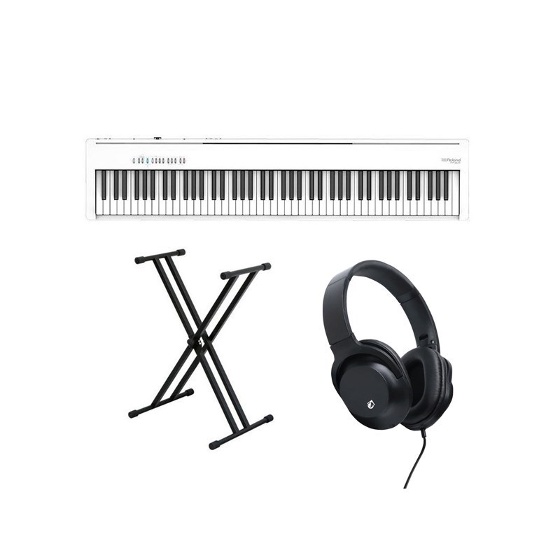 Roland FP-30X-WH + X型スタンドセット【ヘッドホン・お手入れクロス付】※配送事項要ご確認(電子ピアノ)