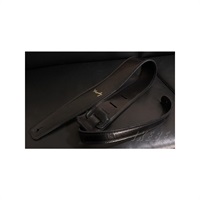 Handmade Leather Straps Leather & Leather Series 2.5inch Standard Tail 【 Black / Black 】