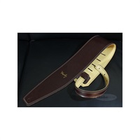 Handmade Leather Straps Leather & Leather Series 4.0inch Standard Tail 【 Dark Chocolate / Cream 】